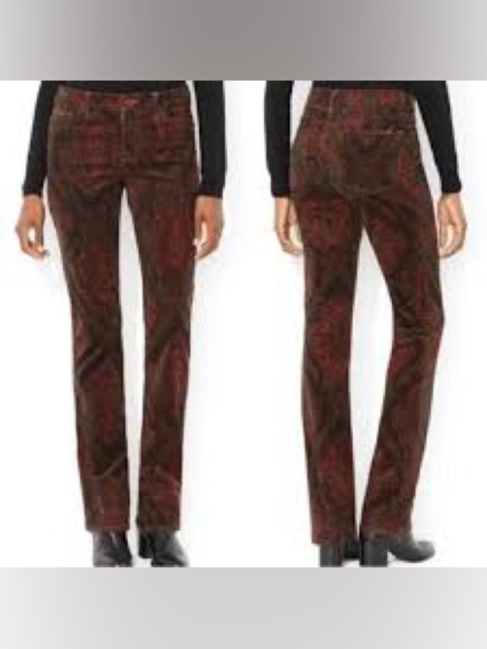 Ralph Lauren Paisley Printed Corduroy Pants Multicolored Size 6